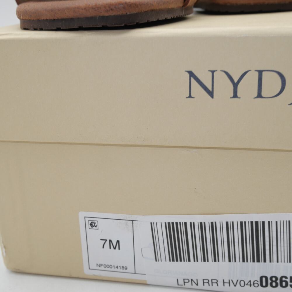 NEW NYDJ Gloriana Mule Brown Leather Sandals Women's 7 - Picture 9 of 9